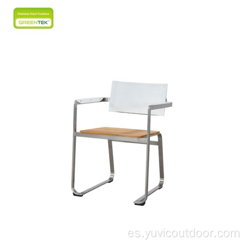 Conjunto de mesa de comedor de respaldo ajustable Muebles de exterior